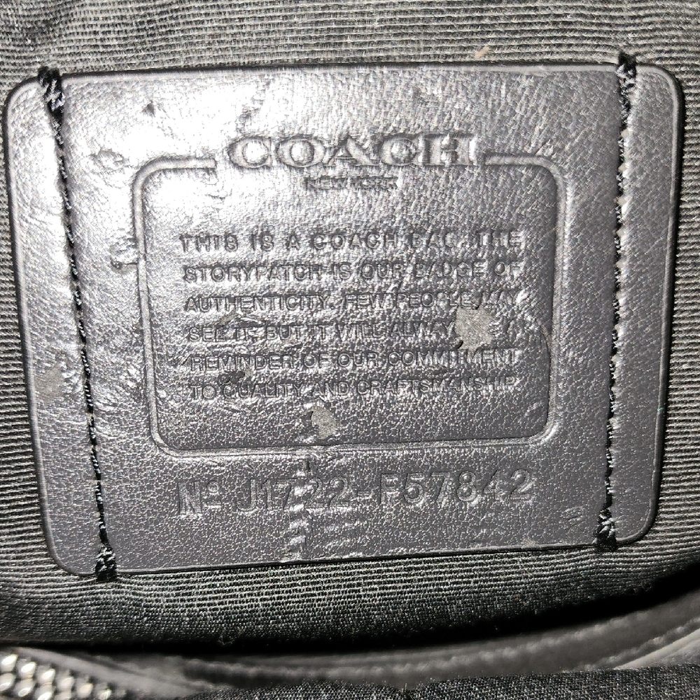 Coach Black and Gray Signature Shoulder Bag - Picture 4 of 7